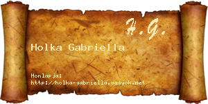 Holka Gabriella névjegykártya